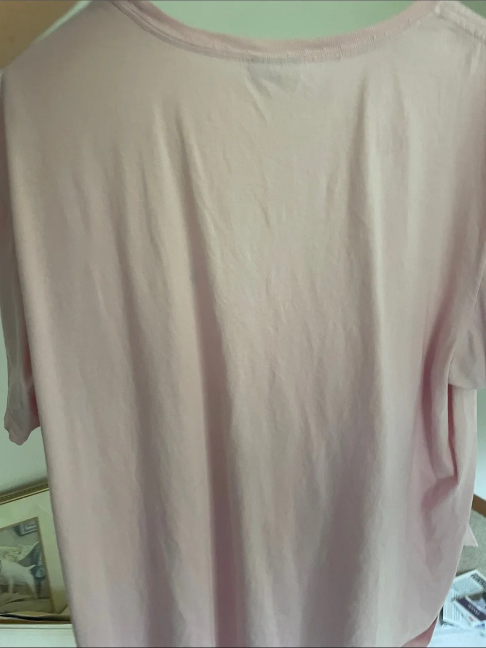 Vintage Polo by Ralph Lauren Light Pink Crew Neck Tee with Pony Logo